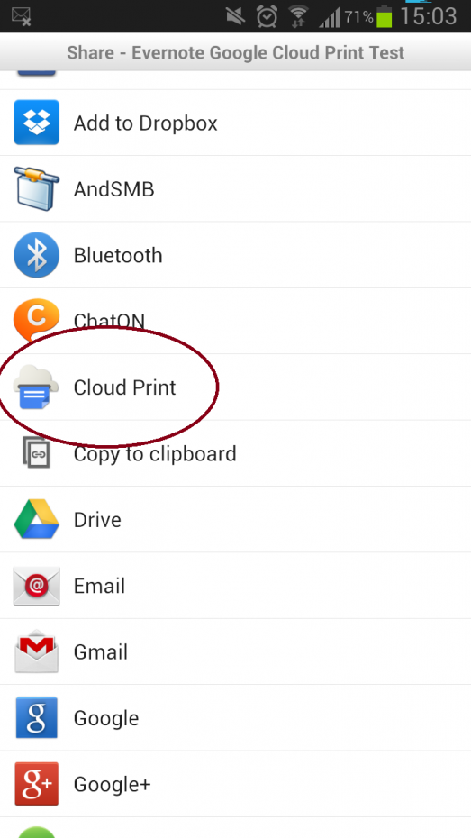android cloud printer